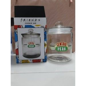 Friends Central Perk 2-Liter Glass Cookie Jar Brand New Rare Friends Open Box